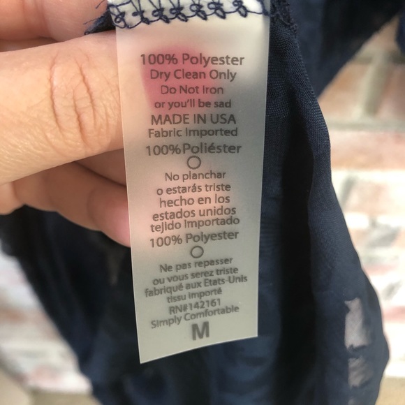 EUC LuLaRoe Shirley M Blue lace diamond design - Picture 4 of 4